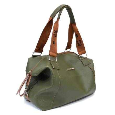 Bolsa Enzy Berlim Couro Verde