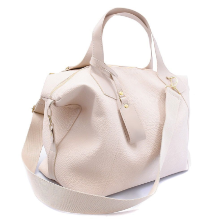 Bolsa Enzy Milão Off White Soft Couro