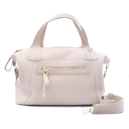 Bolsa Enzy Milão Off White Soft Couro